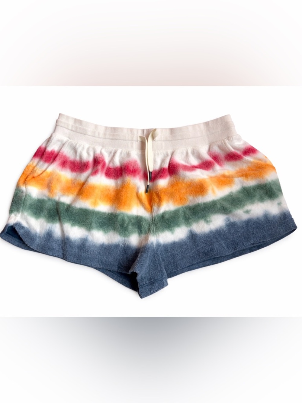 Feat BlanketBlend Shorts XL Rainbow Tie Dye Ultra Soft Lounge Pockets